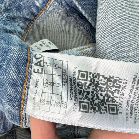 Guess Shorts Romper Women Medium y2k Mid Wash Blue Denim Button Front Sleeveless - Picture 9 of 16